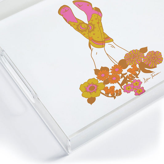 Love Stoned Cowboy Boots Acrylic Tray (DS) DD