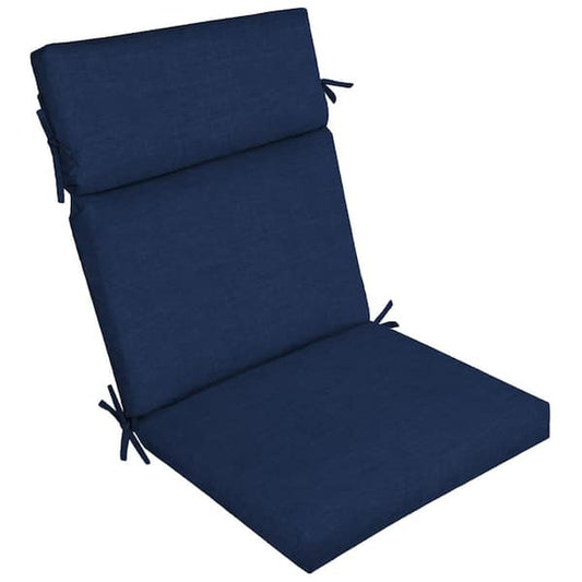 Outdoor Dining Chair Cushion 21 x 44 Sapphire Leala Texture Fabric UV Resistant