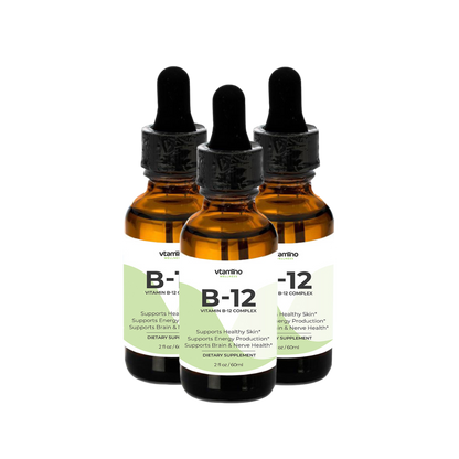 vtamino B-12 Drops (2oz/60ml) - Development & Functioning of Body Tissues & System (60 Days Supply)