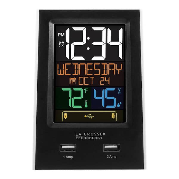 Desktop Dual USB Charging Digital Clock with Alarm and Nap Timer