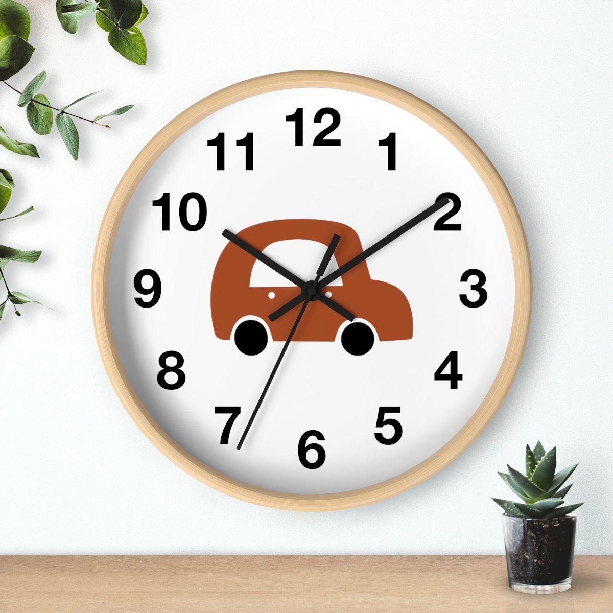 Boys Wall Clock Transport Car, Nursery Wall Clock No Ticking, Boys Clock, Nursery Large Wall Clock, Kids Wall Clock, Silent Nursery Wall Clock | Pippa + June