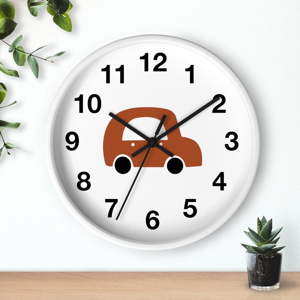 Boys Wall Clock Transport Car, Nursery Wall Clock No Ticking, Boys Clock, Nursery Large Wall Clock, Kids Wall Clock, Silent Nursery Wall Clock | Pippa + June