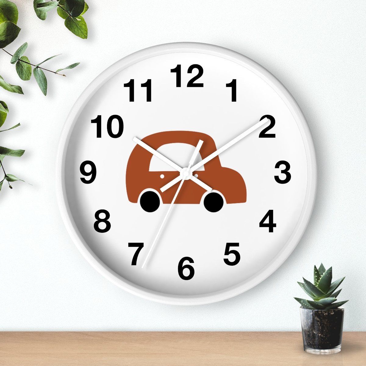 Boys Wall Clock Transport Car, Nursery Wall Clock No Ticking, Boys Clock, Nursery Large Wall Clock, Kids Wall Clock, Silent Nursery Wall Clock | Pippa + June
