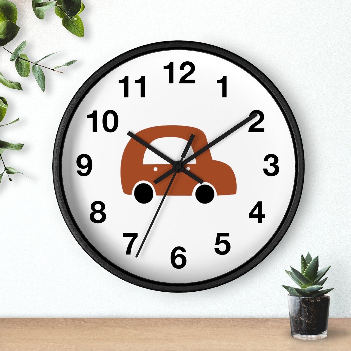 Boys Wall Clock Transport Car, Nursery Wall Clock No Ticking, Boys Clock, Nursery Large Wall Clock, Kids Wall Clock, Silent Nursery Wall Clock | Pippa + June