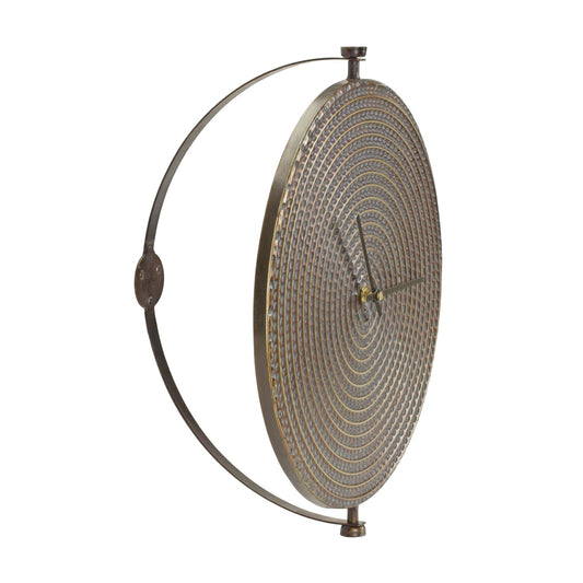 Bronze Metal Wall Clock with Suspended Stand 15" - Pier 1
