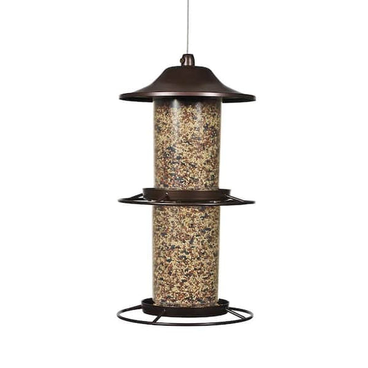 Hanging Bird Feeder Brown Panorama 4.5 lb. Capacity Heavy Duty