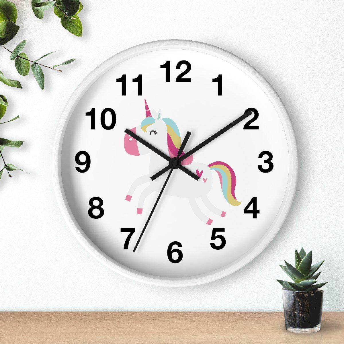 Girls Unicorn Wall Clock, Girls Wall Clock, Girls Bedroom Decor, Nursery Wall Clock, Childrens Wall Clock, Kids Clock, Girls Wall Decor, Baby Gift