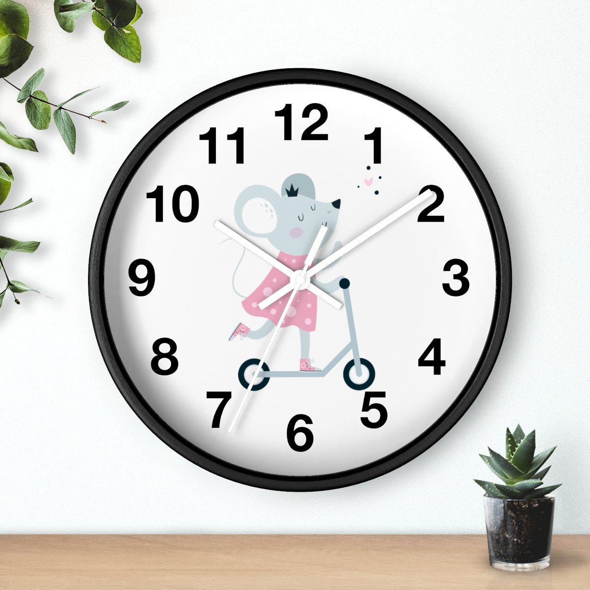 Girls Wall Clock Mouse, Girls Wall Clock, Girls Bedroom Decor, Nursery Wall Clock, Childrens Wall Clock, Kids Wall Clock, Girls Wall Décor