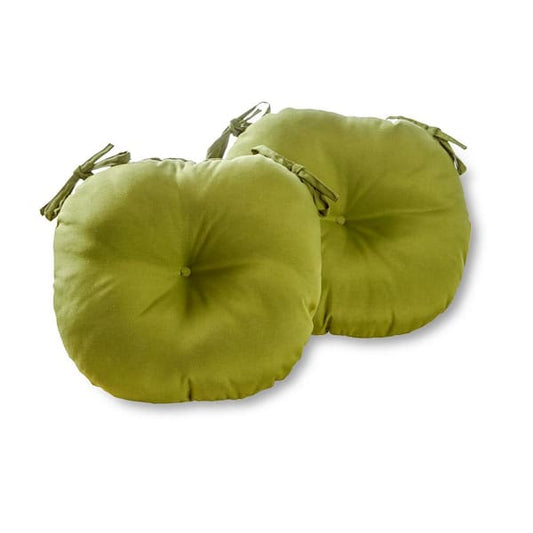 Outdoor Seat Cushions Set Of 2 Summerside Green 15 in. Round Weather Resistant