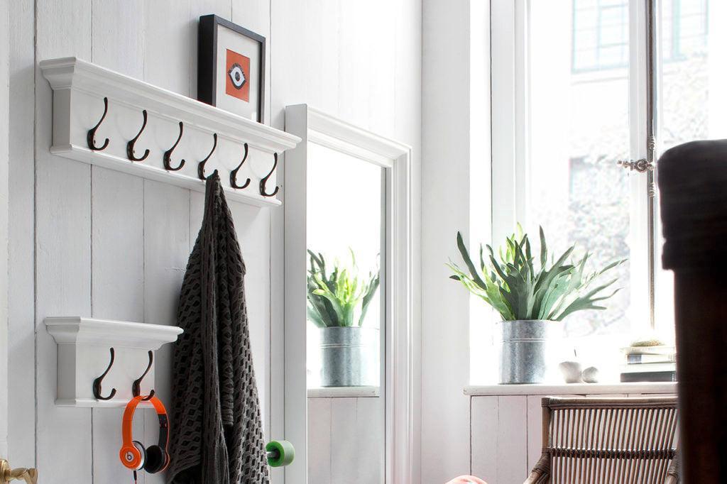 Halifax Classic White 2 Hook Coat Rack D167