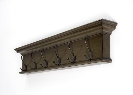 Halifax Green Black Antique (Distress) 6 Hook Coat Rack D162B