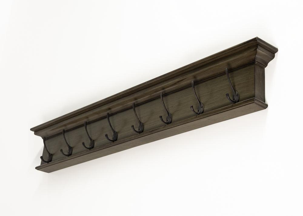 Halifax Green Black Antique (Distress) 8 Hook Coat Rack D161B