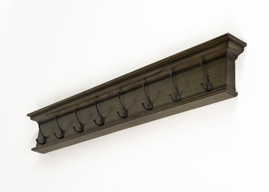 Halifax Green Black Antique (Distress) 8 Hook Coat Rack D161B