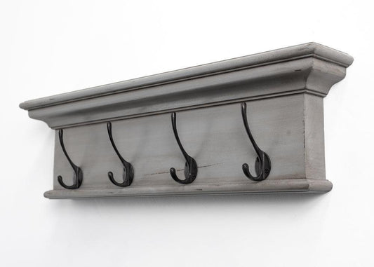 Halifax Grey Brown (Distress) 4 Hook Coat Rack D160K