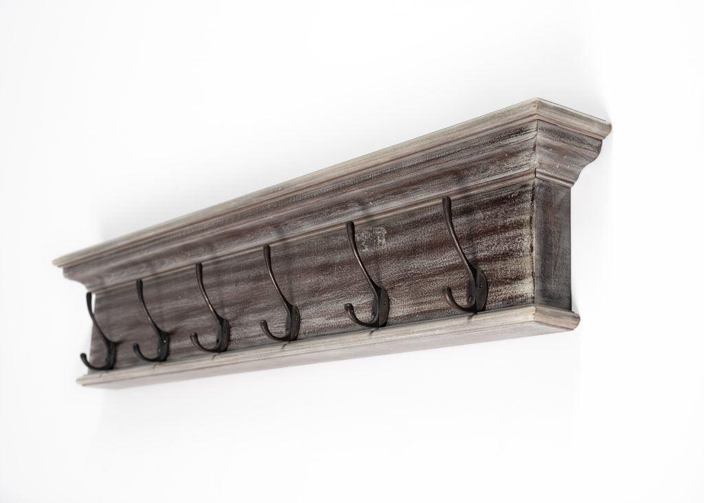 Halifax Natural Wash (Distress) 6 Hook Coat Rack D162A