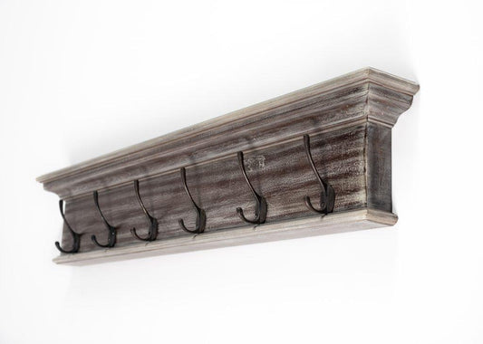 Halifax Natural Wash (Distress) 6 Hook Coat Rack D162A