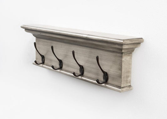 Halifax White Rustic (Distress) 4 Hook Coat Rack D160L