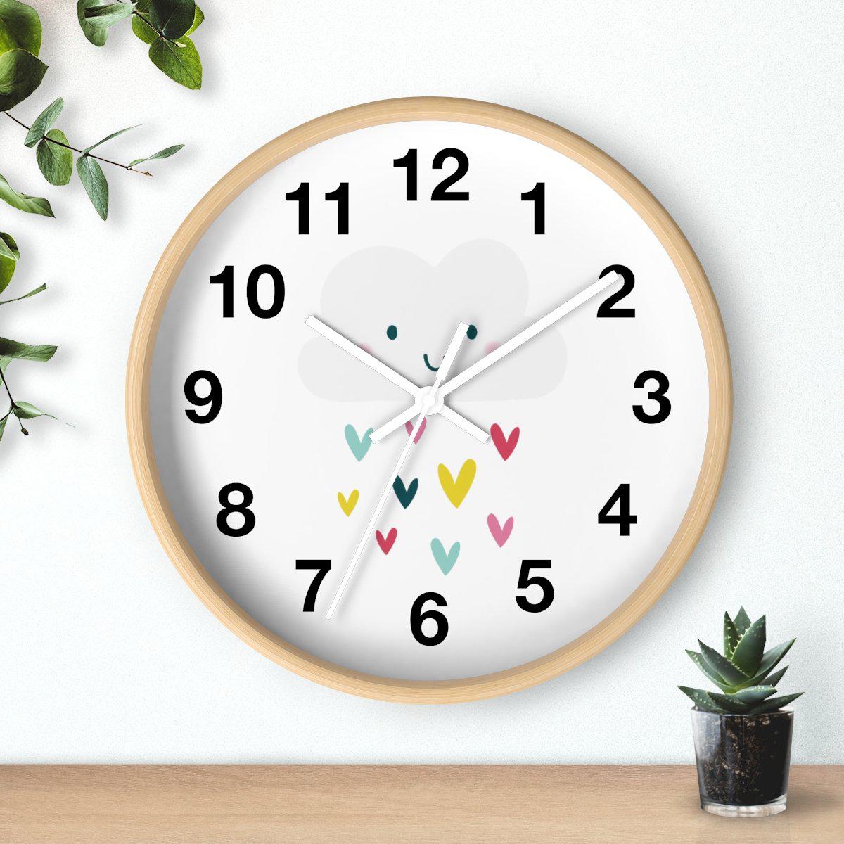 Cloud Wall Clock, Kids Wall Clock Neutral Unisex, Nursery Wall Clock, Childrens Wall Clock, Kids Clock, Kids Wall Decor, Baby Gift, Kids Bedroom Decor