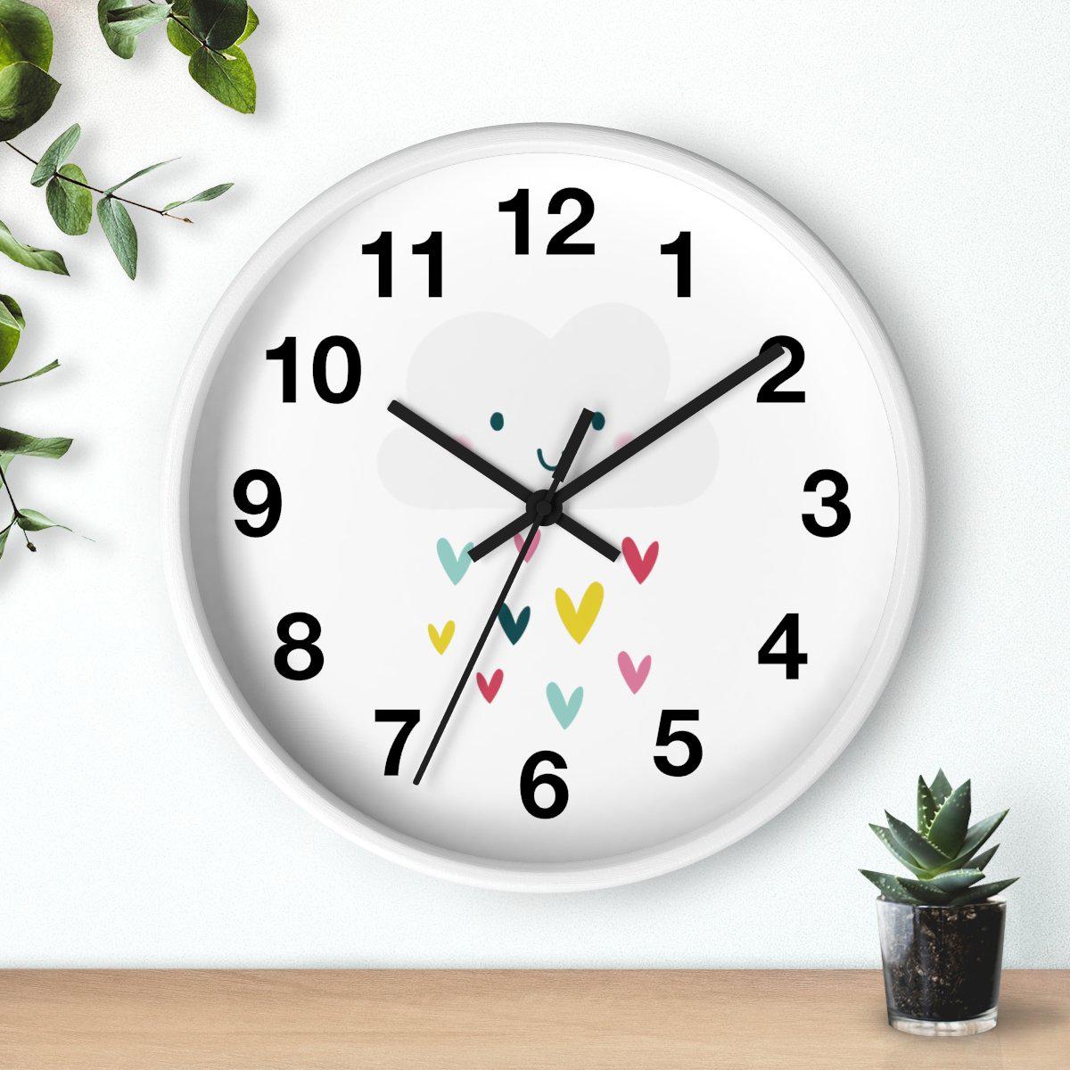 Cloud Wall Clock, Kids Wall Clock Neutral Unisex, Nursery Wall Clock, Childrens Wall Clock, Kids Clock, Kids Wall Decor, Baby Gift, Kids Bedroom Decor