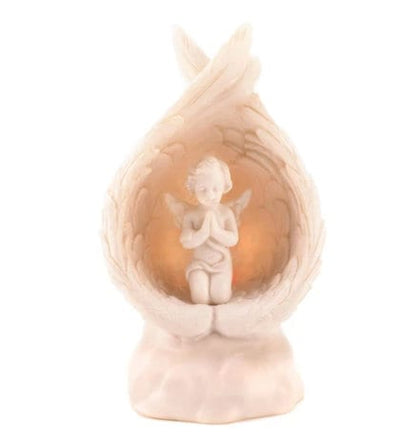 Angel Figurines Blessed Cross; Spiritual Religious Gift Decorations in 4 Designs