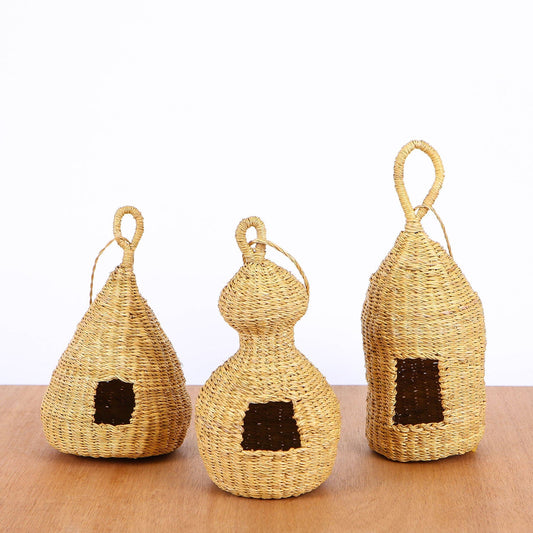Neutral Birdhouse Set - Natural