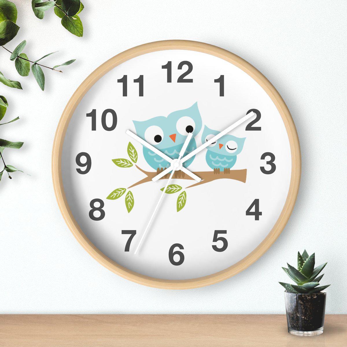 Woodland Wall Clock, Neutral Unisex Wall Clock, Nursery Wall Clock, Childrens Wall Clock, Kids Clock, Woodland Decor, Boys Decor, Boys Wall Decor