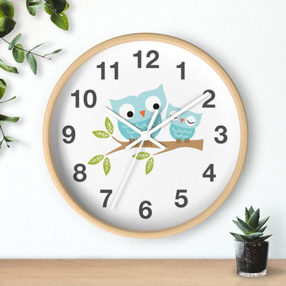 Woodland Wall Clock, Neutral Unisex Wall Clock, Nursery Wall Clock, Childrens Wall Clock, Kids Clock, Woodland Decor, Boys Decor, Boys Wall Decor