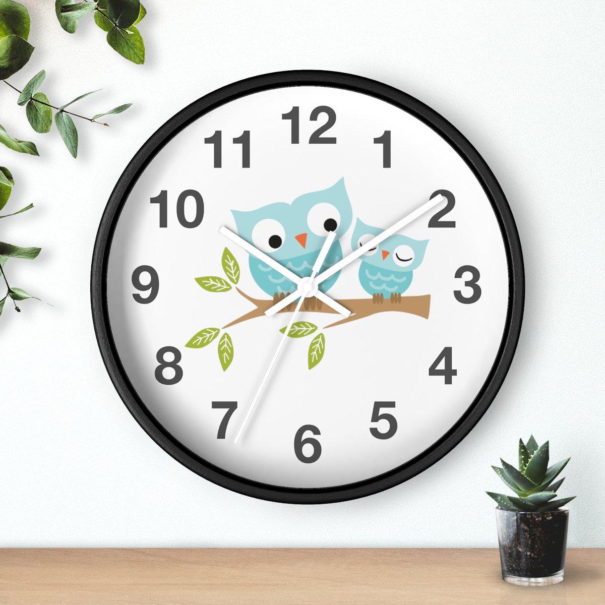 Woodland Wall Clock, Neutral Unisex Wall Clock, Nursery Wall Clock, Childrens Wall Clock, Kids Clock, Woodland Decor, Boys Decor, Boys Wall Decor