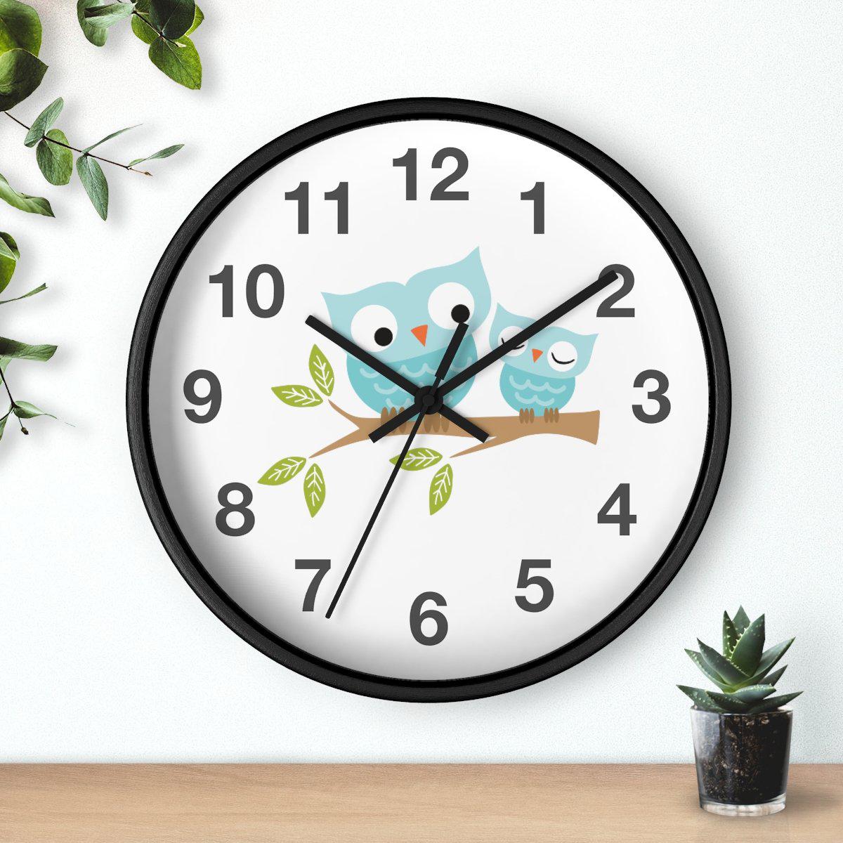 Woodland Wall Clock, Neutral Unisex Wall Clock, Nursery Wall Clock, Childrens Wall Clock, Kids Clock, Woodland Decor, Boys Decor, Boys Wall Decor