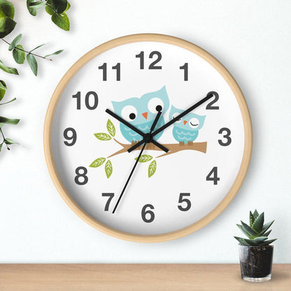 Woodland Wall Clock, Neutral Unisex Wall Clock, Nursery Wall Clock, Childrens Wall Clock, Kids Clock, Woodland Decor, Boys Decor, Boys Wall Decor
