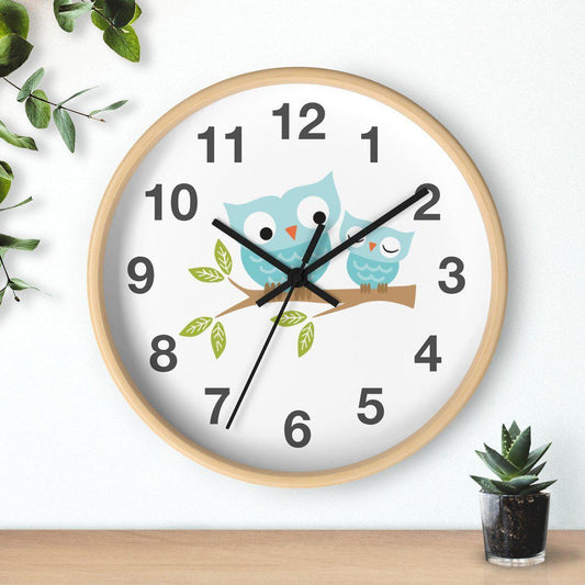 Woodland Wall Clock, Neutral Unisex Wall Clock, Nursery Wall Clock, Childrens Wall Clock, Kids Clock, Woodland Decor, Boys Decor, Boys Wall Decor