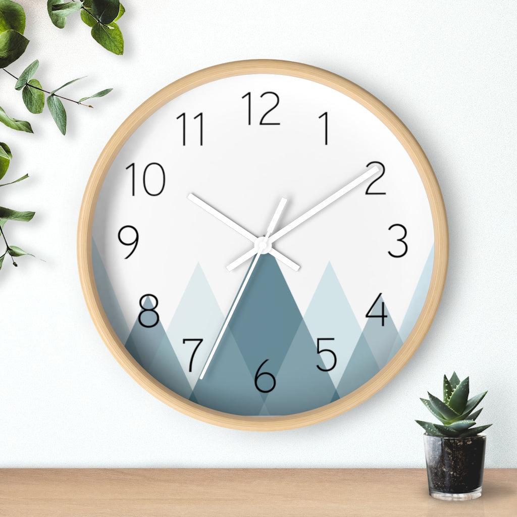 Modern Wall Clock Mountains, Contemporary Wall Clock, Minimalist Wall Clock  | Pippa + June