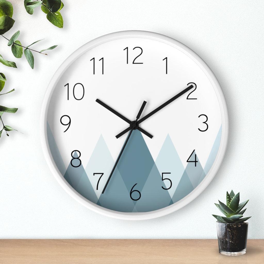 Modern Wall Clock Mountains, Contemporary Wall Clock, Minimalist Wall Clock  | Pippa + June