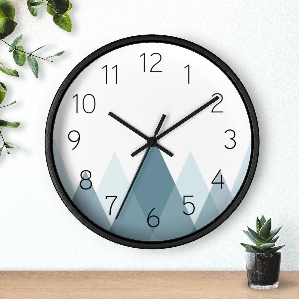 Modern Wall Clock Mountains, Contemporary Wall Clock, Minimalist Wall Clock  | Pippa + June