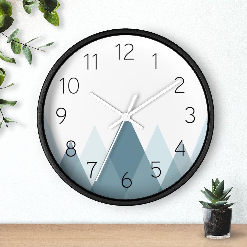 Modern Wall Clock Mountains, Contemporary Wall Clock, Minimalist Wall Clock  | Pippa + June