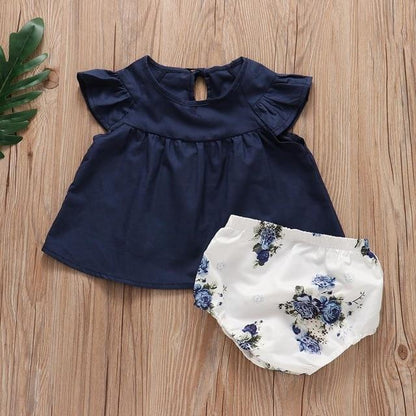 Girl's Clothing Deep Blue / 18M Babies Sets Outfits