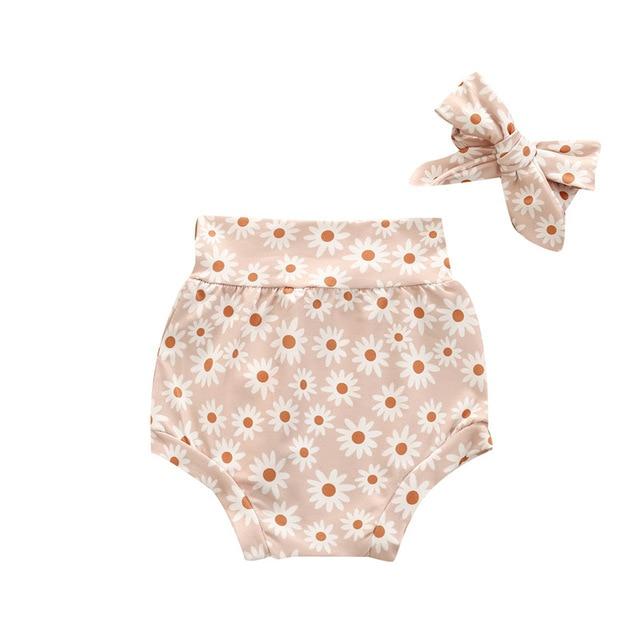 Girl's Clothing D / 6M Floral Heart Rainbow Shorts with Headband