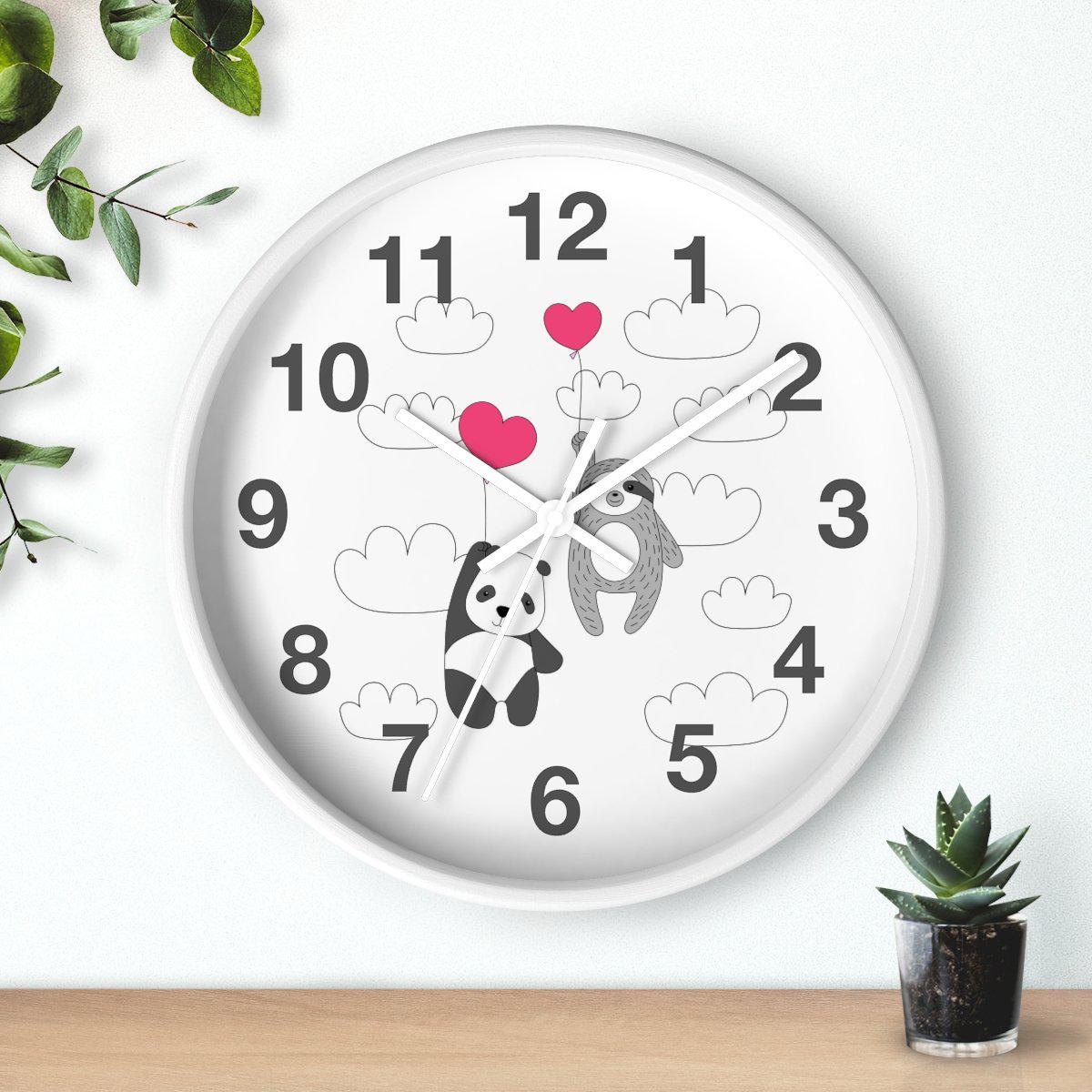 Nursery Wall Clock No Ticking Animals, Kids Wall Clock, Nursery Large Wall Clock, Silent Nursery Wall Clock, Kids Wall Decor | Pippa + June