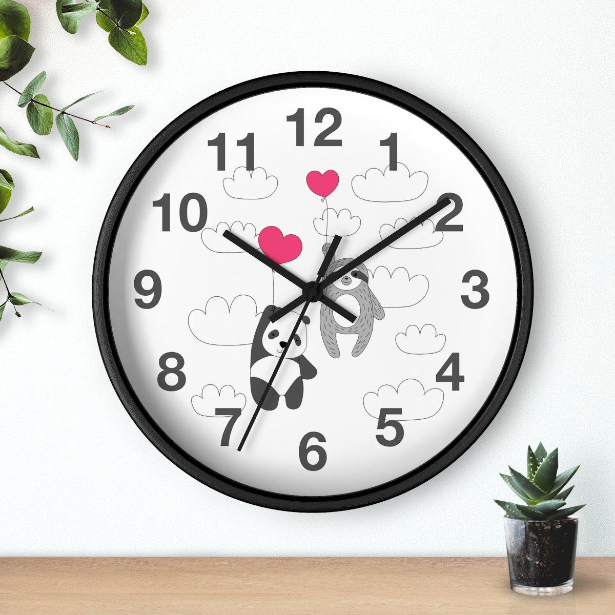Nursery Wall Clock No Ticking Animals, Kids Wall Clock, Nursery Large Wall Clock, Silent Nursery Wall Clock, Kids Wall Decor | Pippa + June