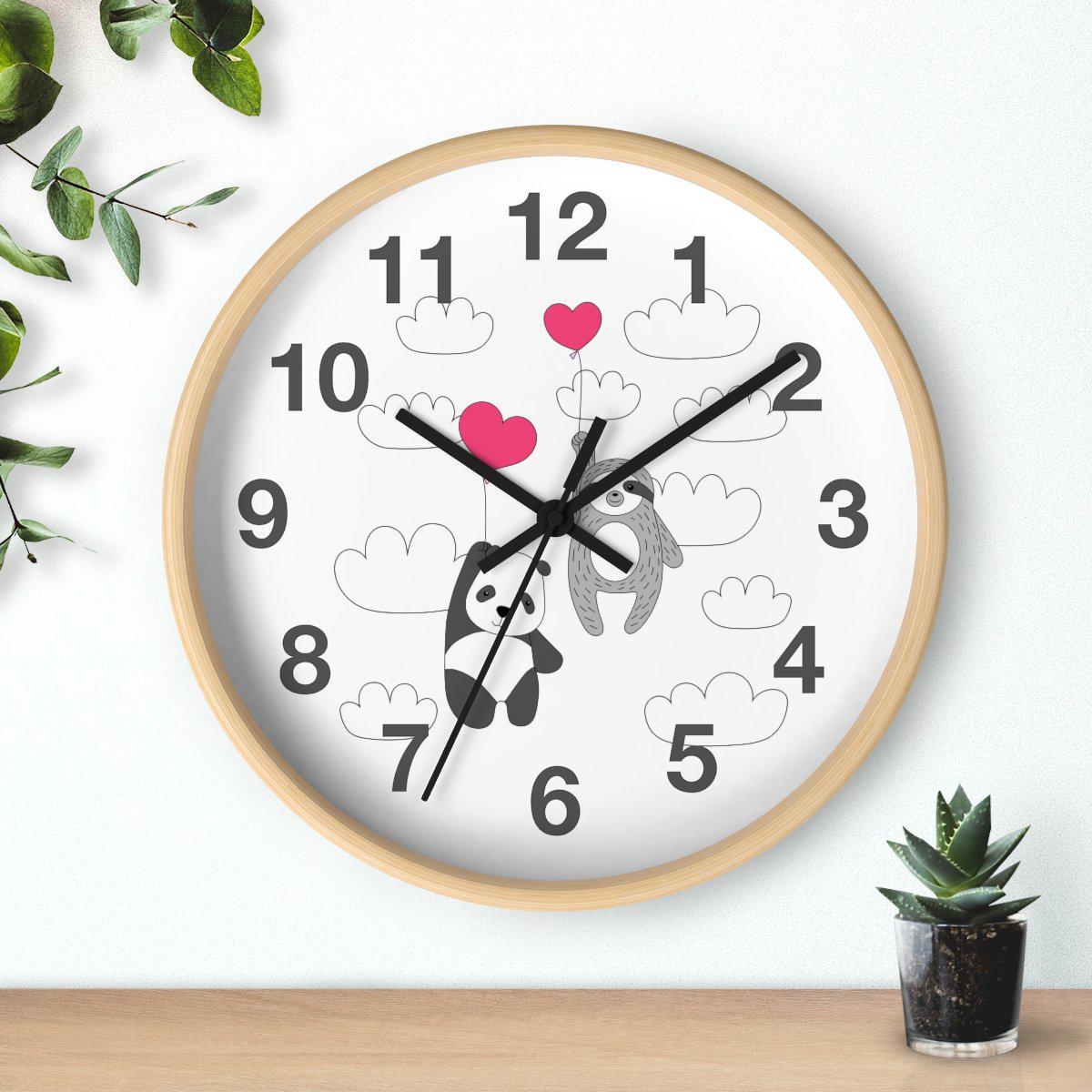 Nursery Wall Clock No Ticking Animals, Kids Wall Clock, Nursery Large Wall Clock, Silent Nursery Wall Clock, Kids Wall Decor | Pippa + June