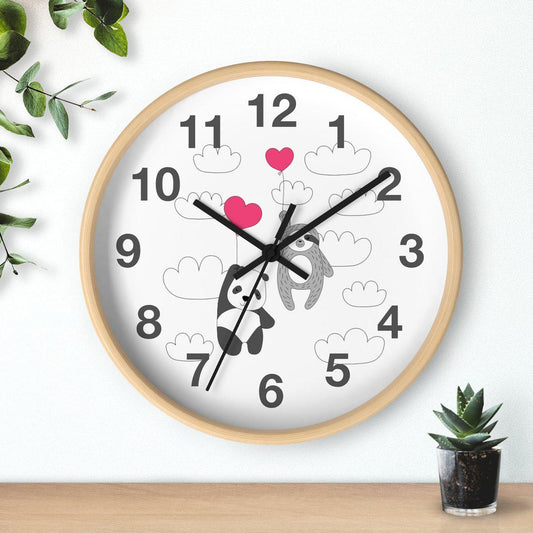 Nursery Wall Clock No Ticking Animals, Kids Wall Clock, Nursery Large Wall Clock, Silent Nursery Wall Clock, Kids Wall Decor | Pippa + June