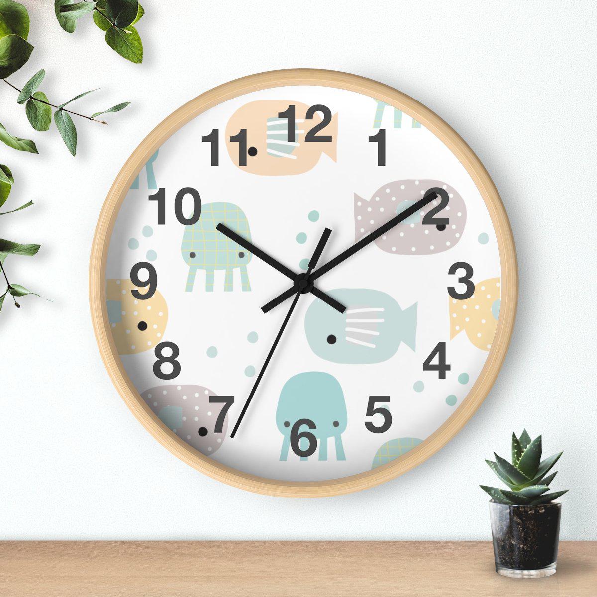 Ocean Wall Clock, Neutral Unisex Kids Wall Clock, Nursery Wall Clock, Childrens Wall Clock, Kids Wall Clock, Unisex Wall Decor, Kids Decor