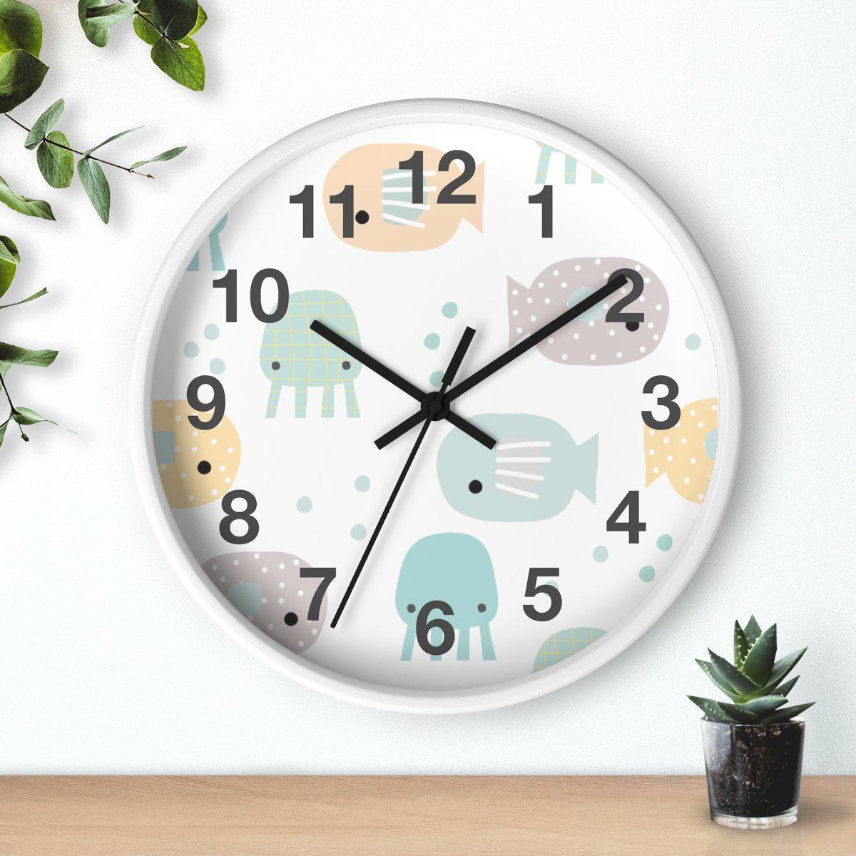 Ocean Wall Clock, Neutral Unisex Kids Wall Clock, Nursery Wall Clock, Childrens Wall Clock, Kids Wall Clock, Unisex Wall Decor, Kids Decor