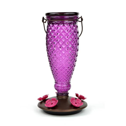 24 oz. Hummingbird Feeder Diamond Wine Top-Fill 5 Feeding Ports