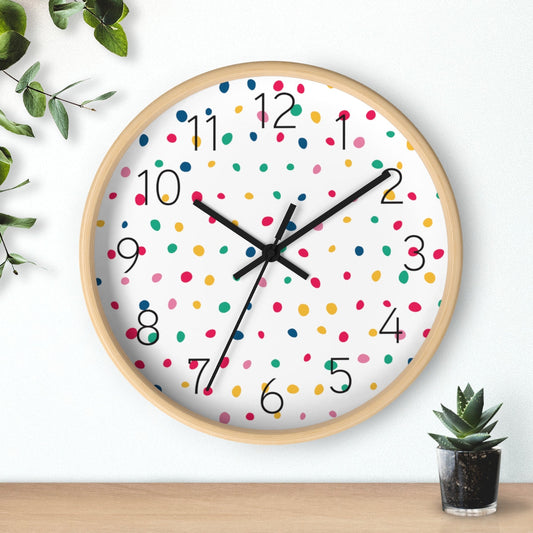 Modern Wall Clock Polka Dot, Minimalist Wall Clocks, Modern Wall Decor, Kitchen Clocks, Office ClocksPippa + June