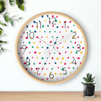 Modern Wall Clock Polka Dot, Minimalist Wall Clocks, Modern Wall Decor, Kitchen Clocks, Office ClocksPippa + June
