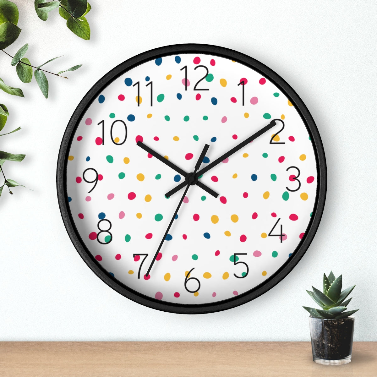 Modern Wall Clock Polka Dot, Minimalist Wall Clocks, Modern Wall Decor, Kitchen Clocks, Office ClocksPippa + June