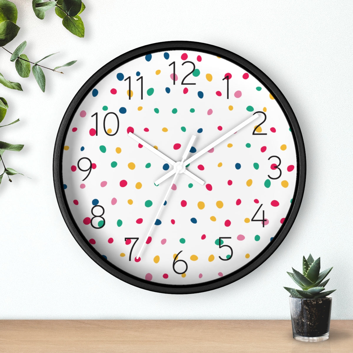 Modern Wall Clock Polka Dot, Minimalist Wall Clocks, Modern Wall Decor, Kitchen Clocks, Office ClocksPippa + June