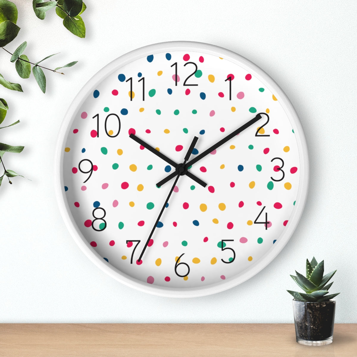 Modern Wall Clock Polka Dot, Minimalist Wall Clocks, Modern Wall Decor, Kitchen Clocks, Office ClocksPippa + June
