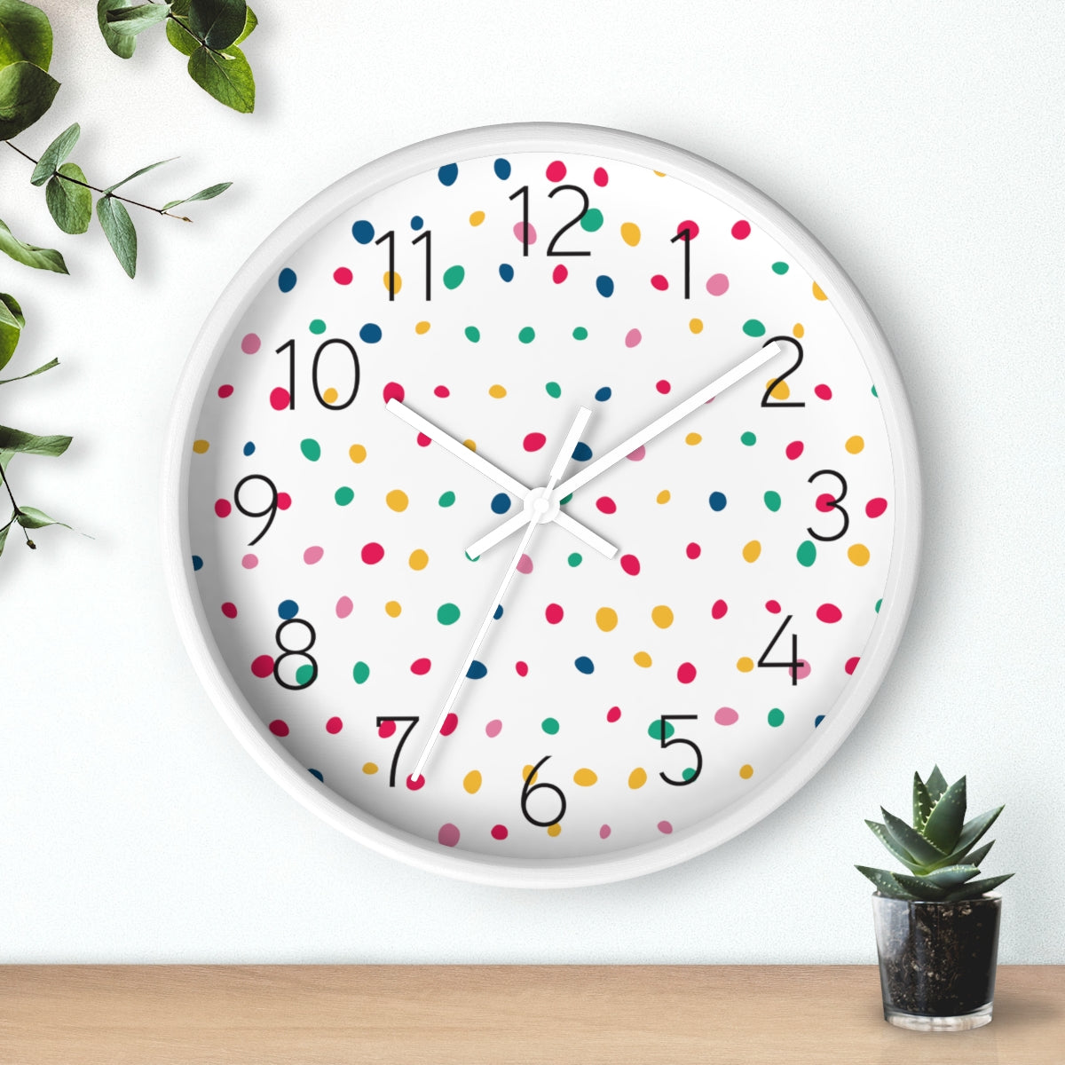 Modern Wall Clock Polka Dot, Minimalist Wall Clocks, Modern Wall Decor, Kitchen Clocks, Office ClocksPippa + June
